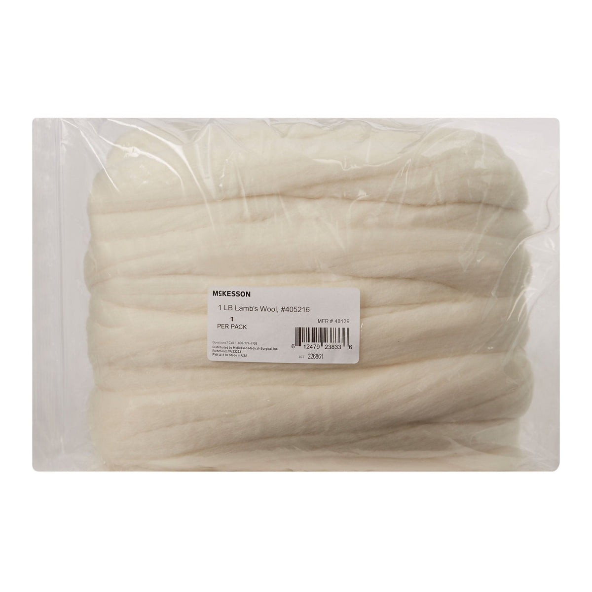 McKesson Lamb's Wool, 1 lb.