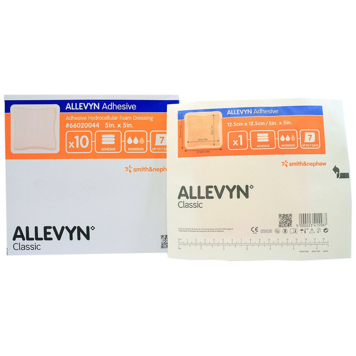 Allevyn Adhesive with Border Foam Dressing, 5 x 5 Inch, EA/1