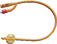 Gold 2-Way Silicone-Coated Foley Catheter 16 Fr 5 cc
