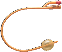 Gold 2-Way Silicone-Coated Foley Catheter 22 Fr 30 cc