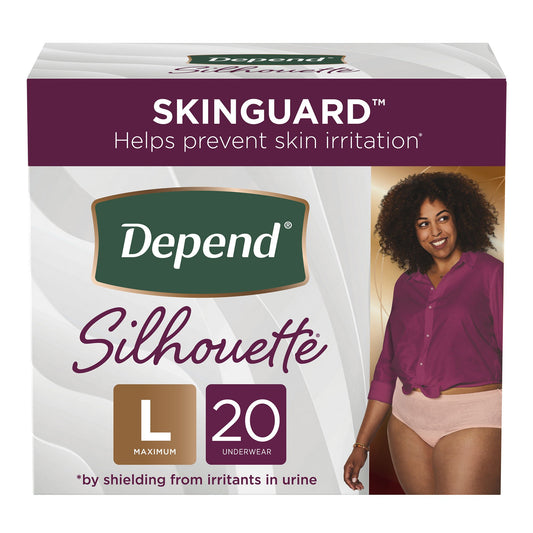 UNDERWEAR, INCONT DEPEND FML PNK LG (20/PK 2PK/CS), PK/20