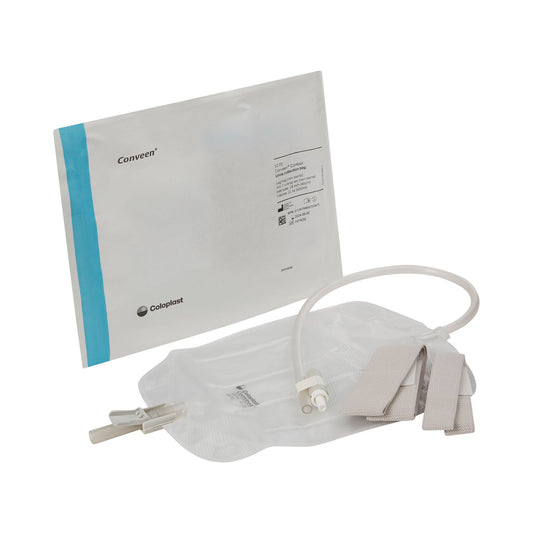 Conveen® Contour Urinary Leg Bag: Anti-Reflux Valve, Polyethylene/Flocked, 600mL, BX/10