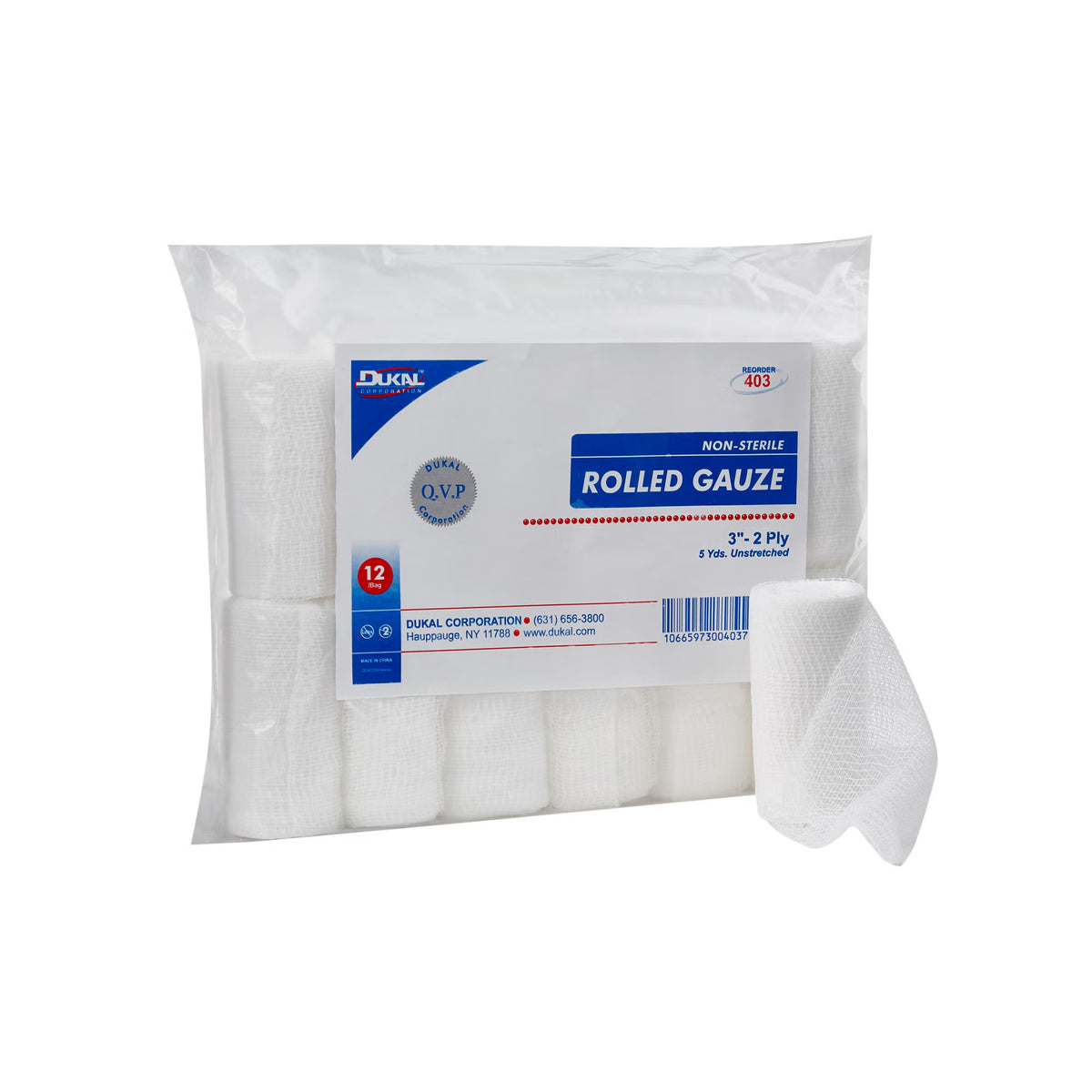 Dukal™ Conforming Bandage, 3 Inch x 5 Yard, Two-Ply, BG/12