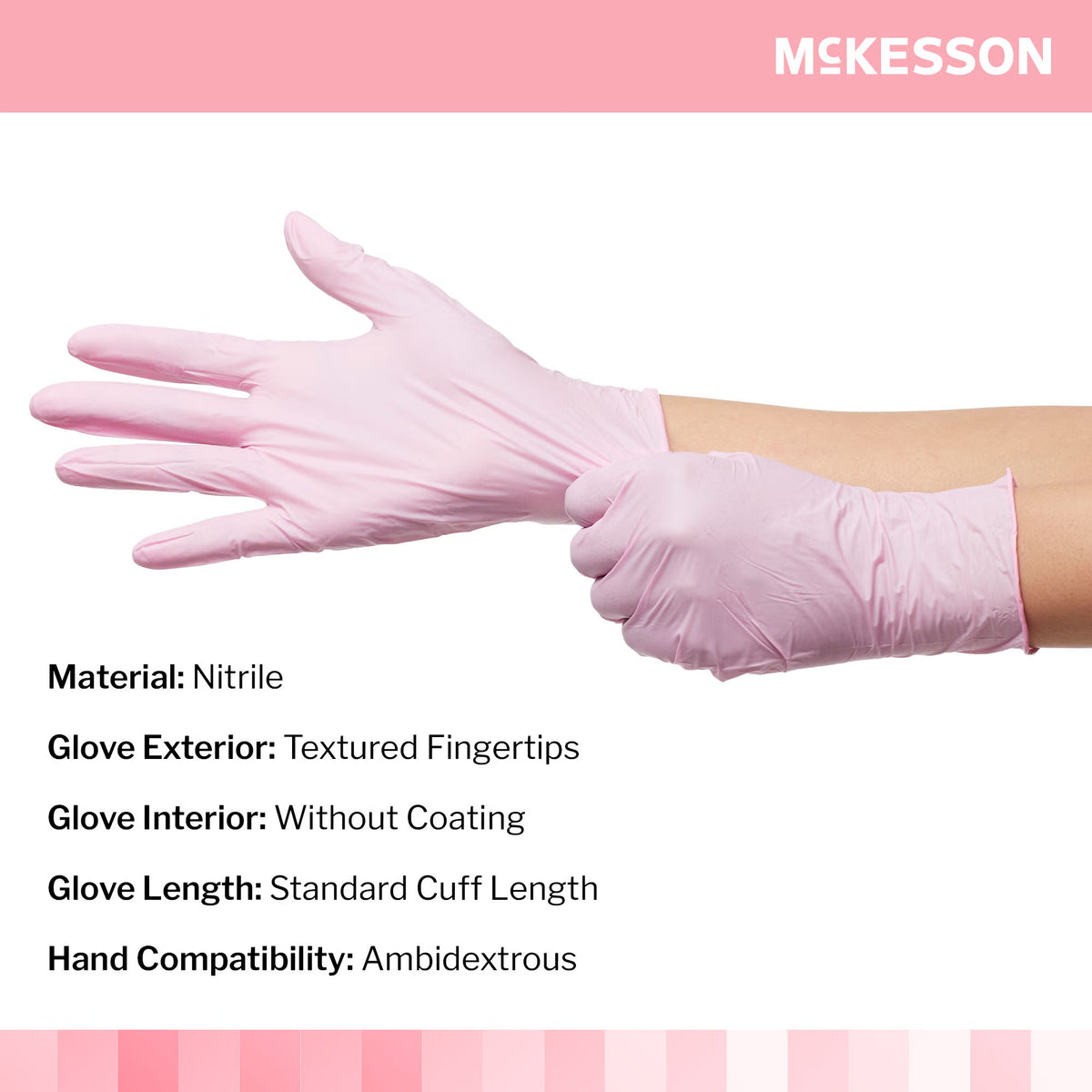 McKesson Pink Nitrile® Exam Glove, Small