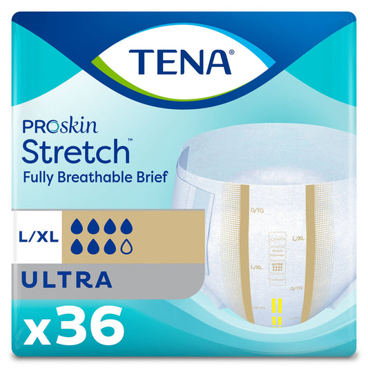 Tena® ProSkin Stretch™ Ultra Incontinence Brief, Large / Extra Large, CS/72