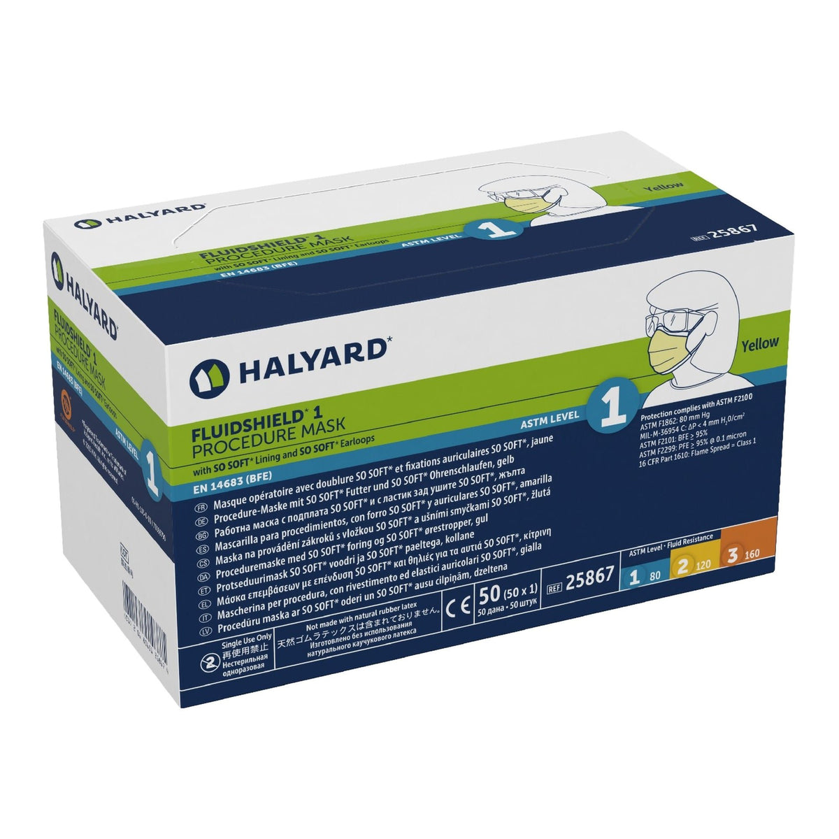 Fluidshield® Procedure Mask, BX/50