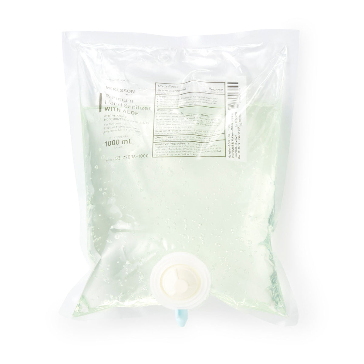 McKesson Gel Hand Sanitizer with Aloe 1000 mL, EA/1