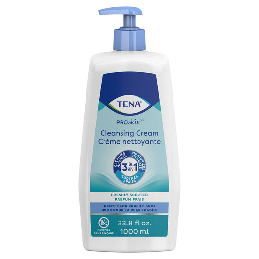 Tena® Body Wash Cleansing Cream, Alcohol-Free 3-in-1 Formula, Scented, 1,000 mL