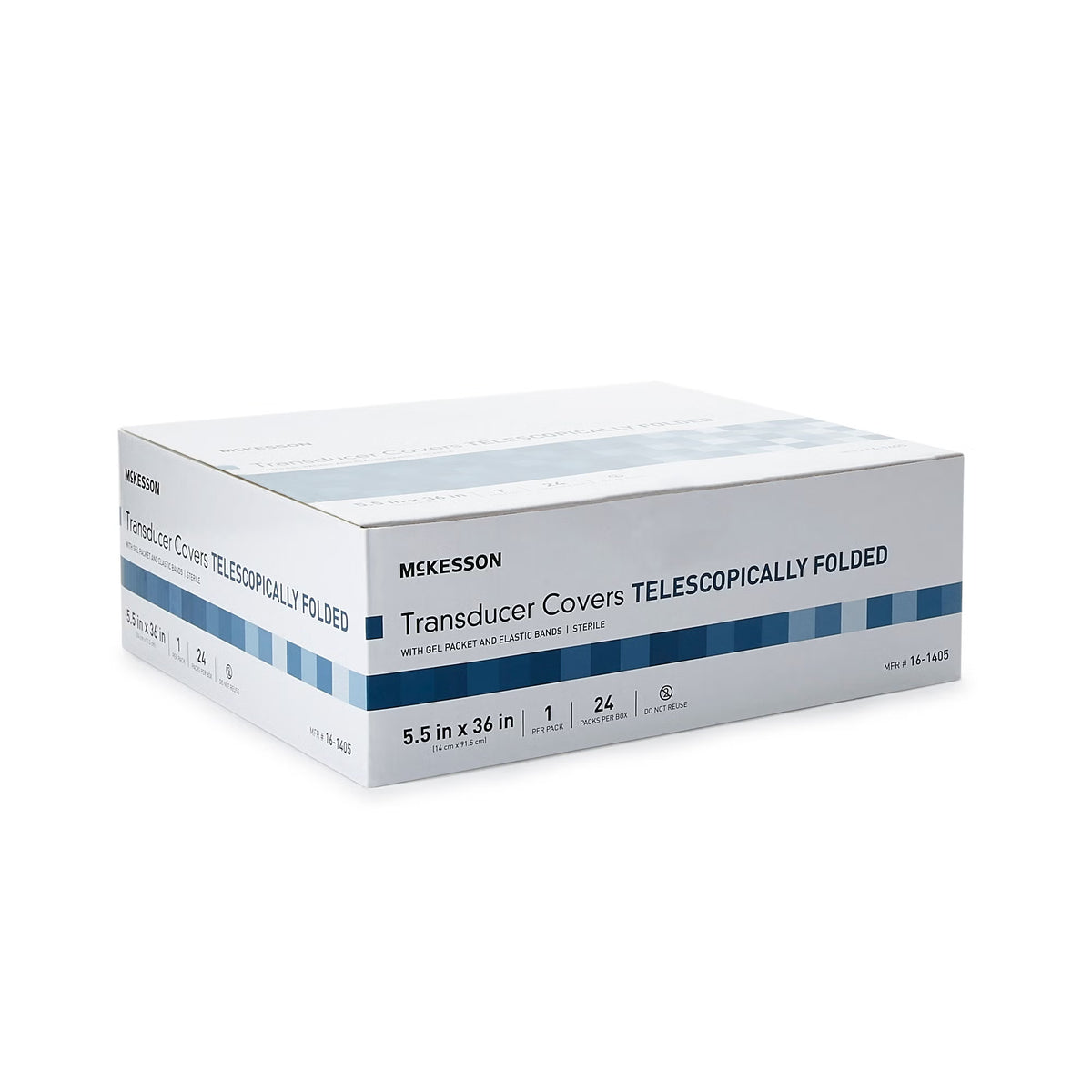 McKesson Telescopically Folded Transducer Cover, 5.5 x 36 Inch