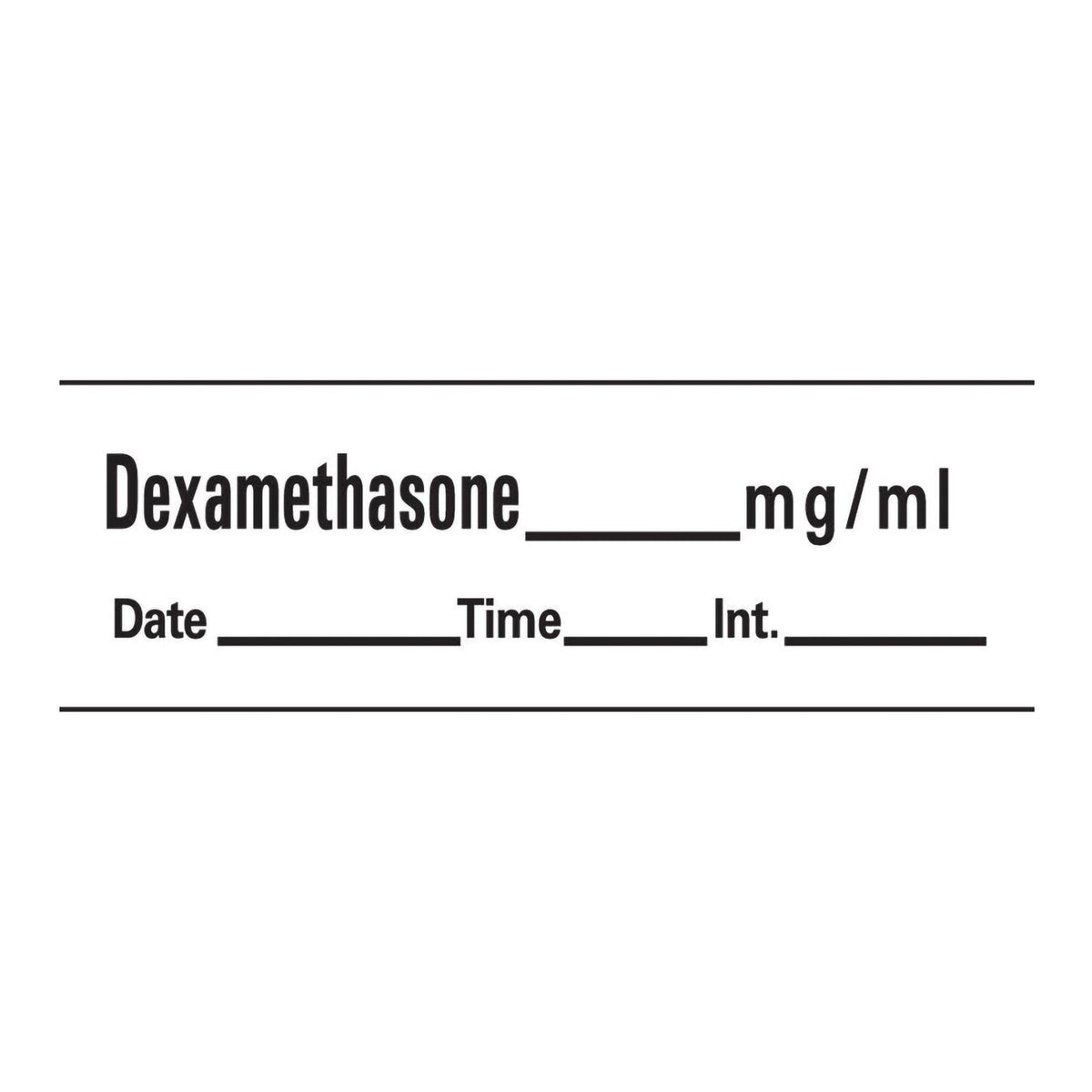 Barkley® Anesthesia Label Tape, Dexamethasone, 1/2 x 1-1/2 Inch, RL/1