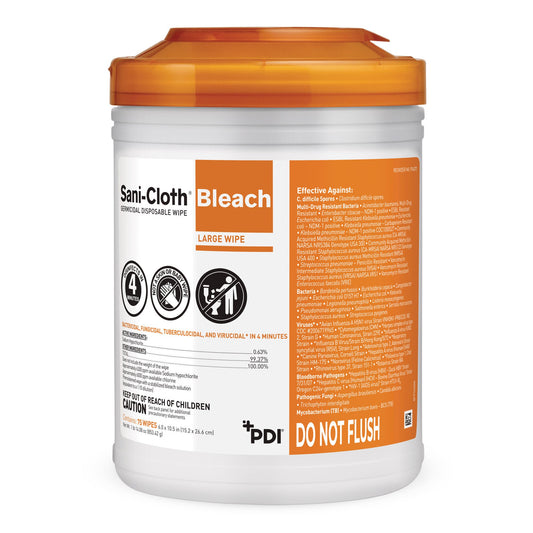 Sani-Cloth® Surface Disinfectant Cleaner Bleach Wipe, Canister, CN/1