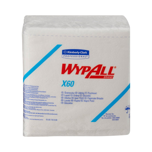 WypAll® X60 Task Wipe, Quarter Fold, CS/1