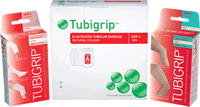 Tubigrip Elasticated Tubular Bandage, Natural, Size F, 4" x 1 yd. (Large Knee and Medium Thigh)