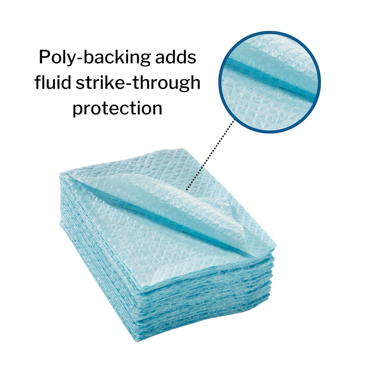 McKesson Deluxe Nonsterile Blue Procedure Towel, 13 x 18 Inch