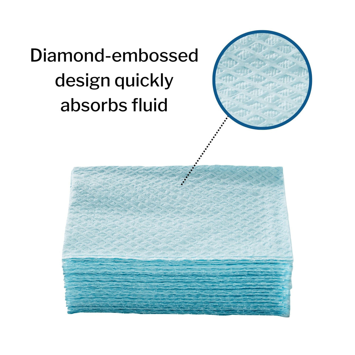 McKesson Deluxe Nonsterile Blue Procedure Towel, 13 x 18 Inch