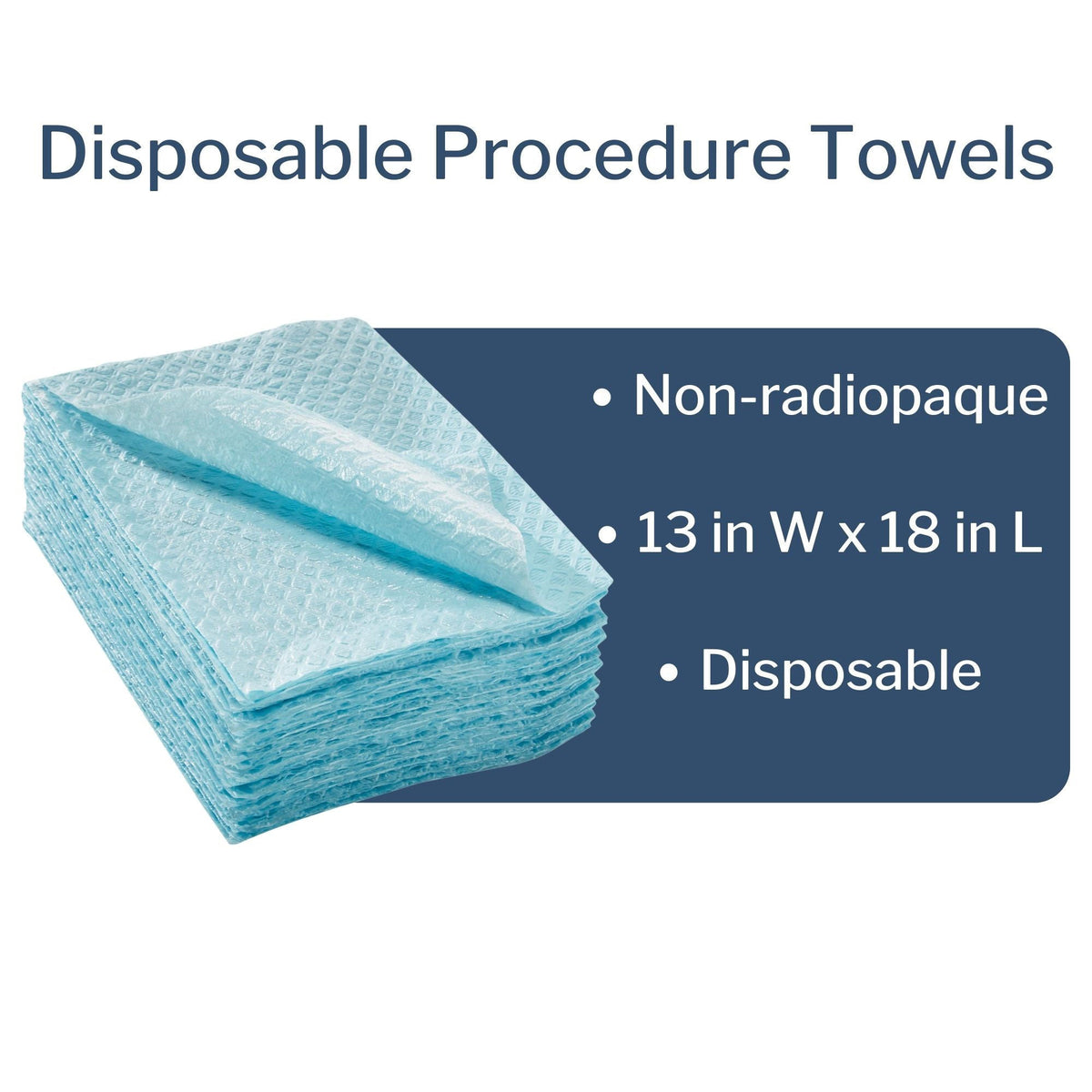 McKesson Deluxe Nonsterile Blue Procedure Towel, 13 x 18 Inch