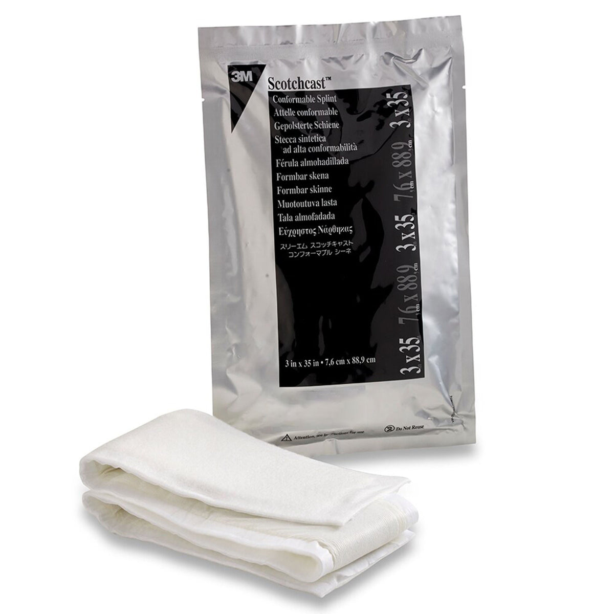 3M™ Scotchcast™ Quick Step Double Sided Felt Padded Splint, 3 x 35 Inch, CS/10