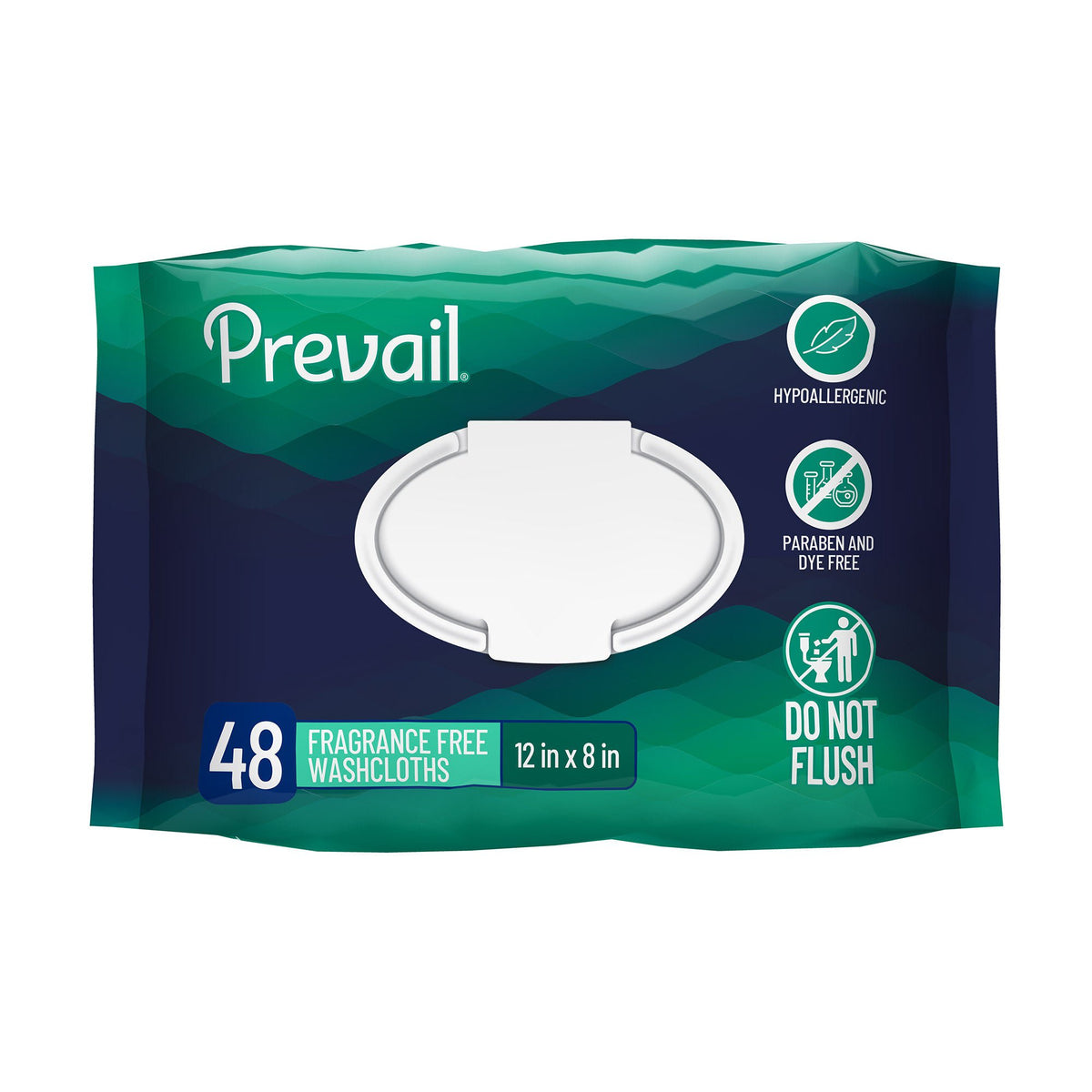 Prevail® Adult Personal Cleansing Wipe, Soft Pack, Aloe, Vitamin E, 8 x 12 Inch, CS/576