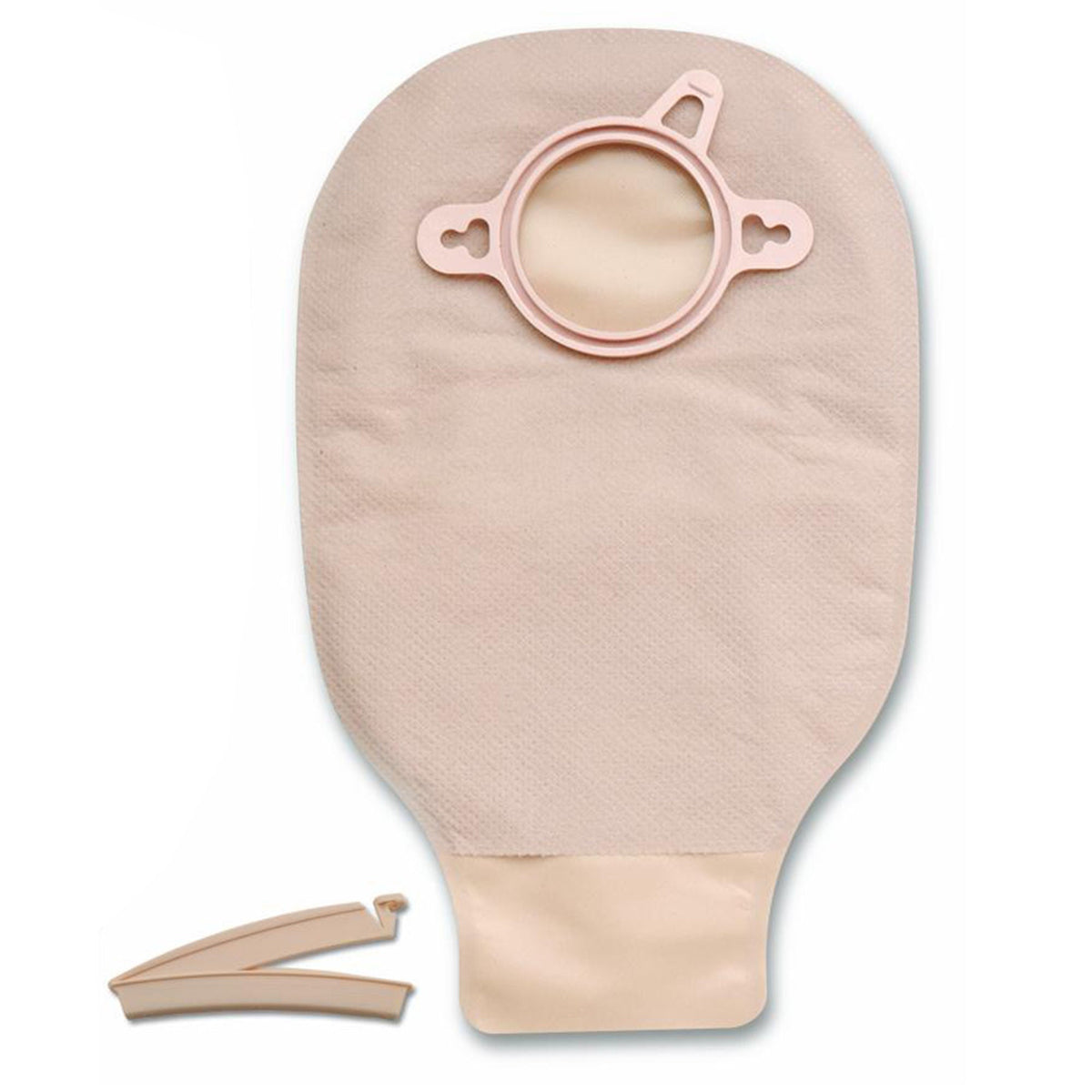 New Image™ 18203 Beige Colostomy Pouch, Pre-cut to Fit 57 mm Stomas, Red Match