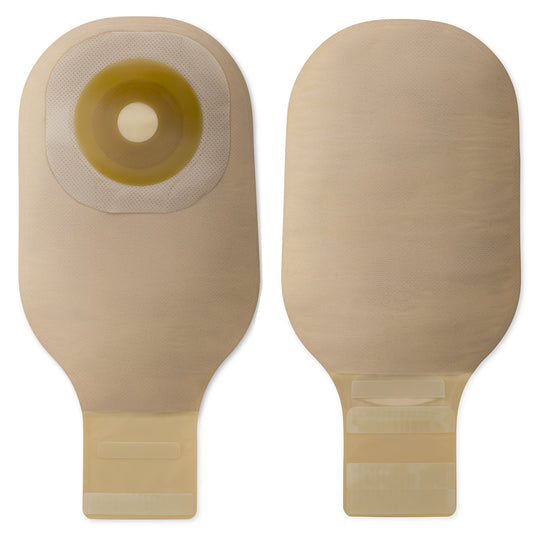 POUCH, DRN OST 1PC FLAT FLX BARR BGE 1 1/4" (10/BX)
