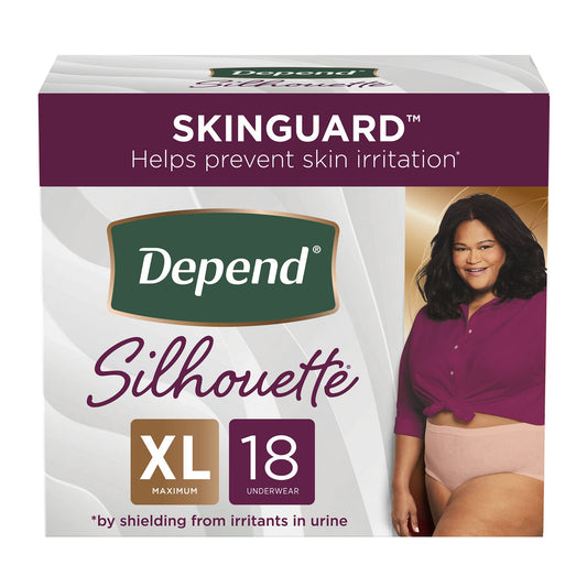 Depend® Silhouette® Classic Women's Underwear, X-Large, Pink, 18 ct., CS/36
