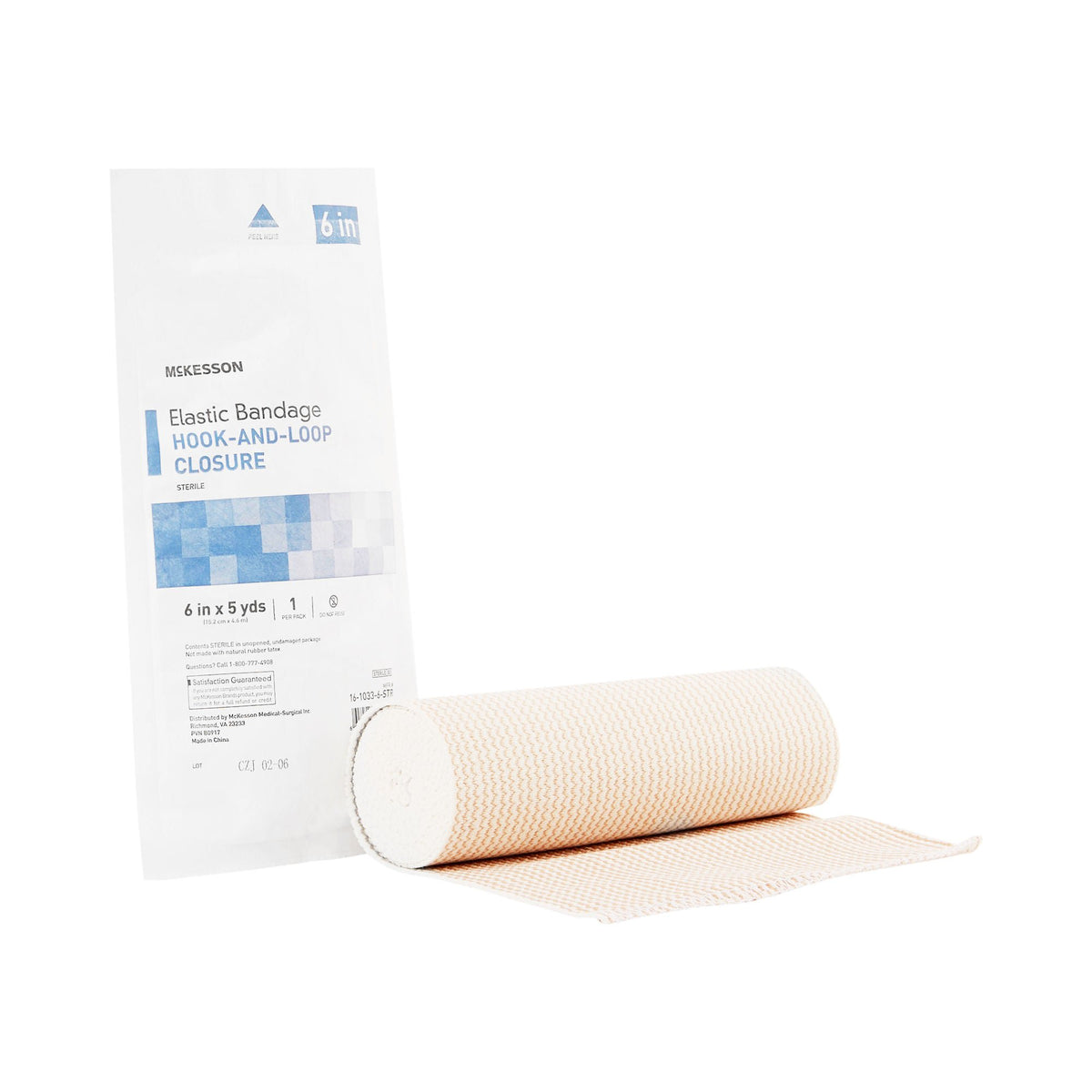 McKesson hook-and-loop closure Elastic Bandage, 6 Inch x 5 Yard, EA/1