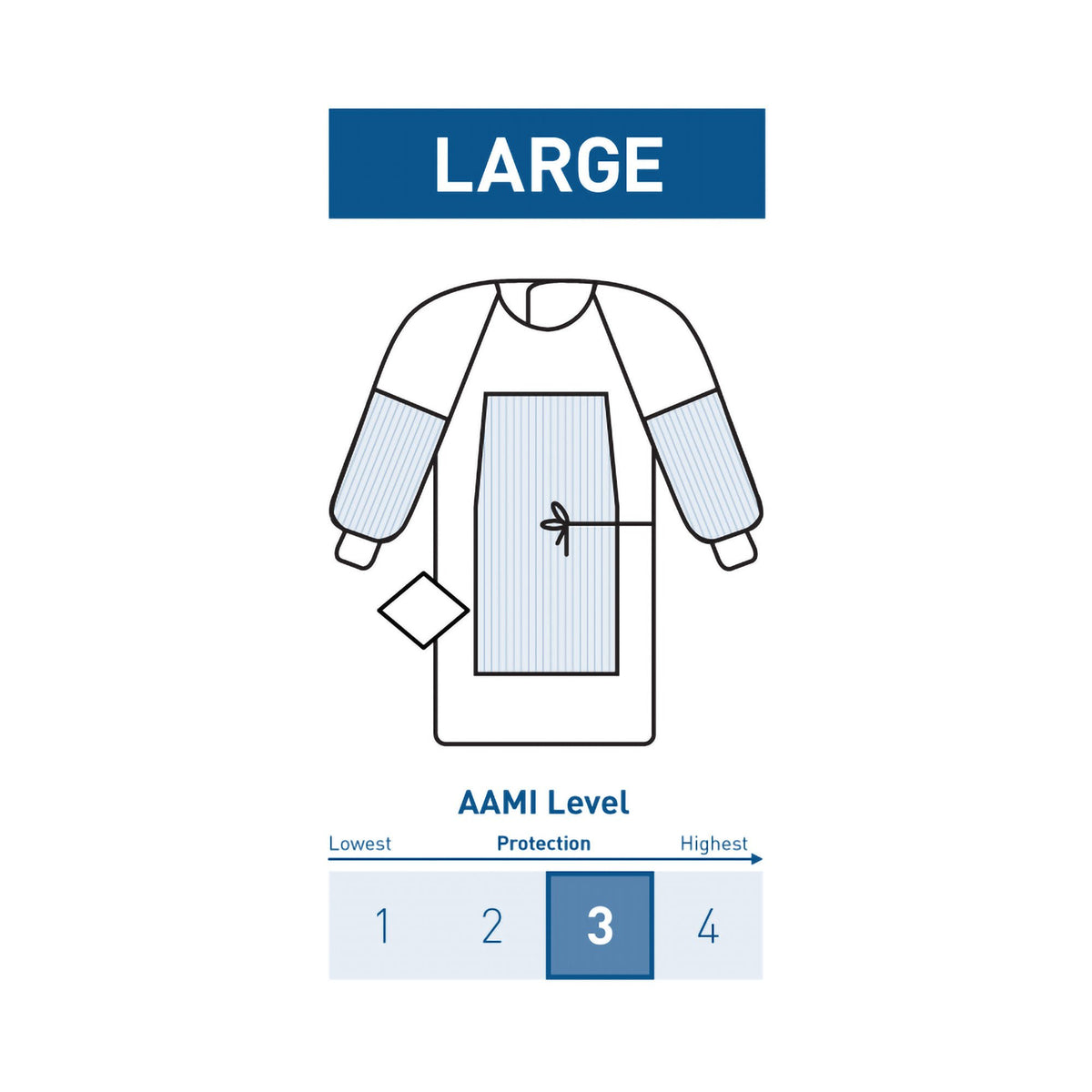 McKesson Fabric Reinforced Surgical Gown with Towel, PK/1