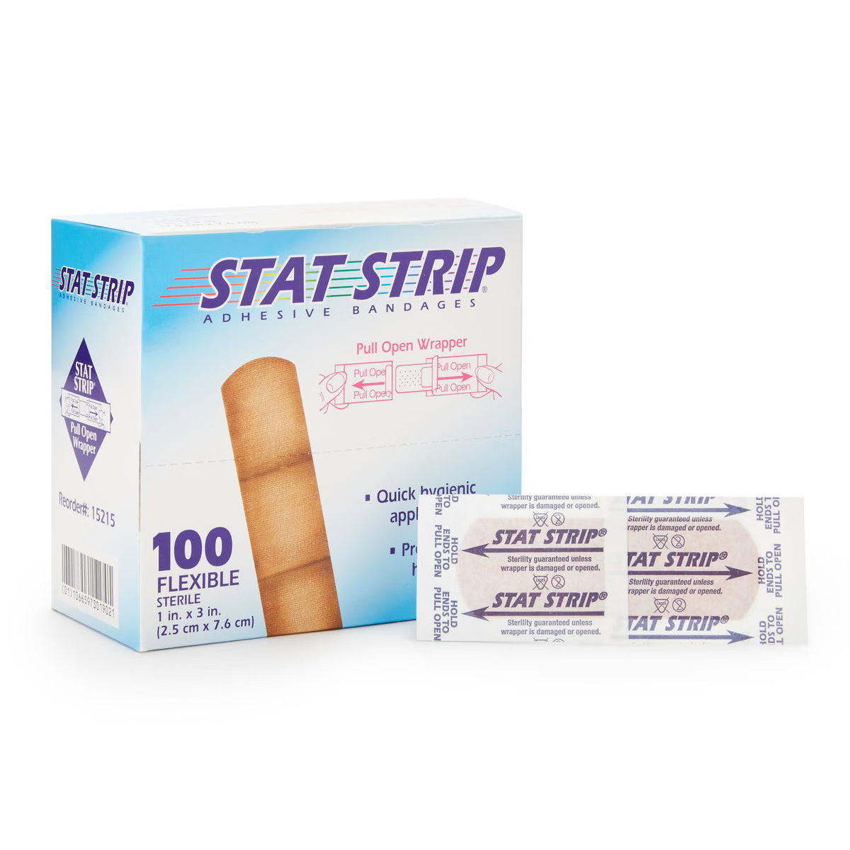 Stat Strip® Adhesive Strip, 1 x 3 Inch, BX/100