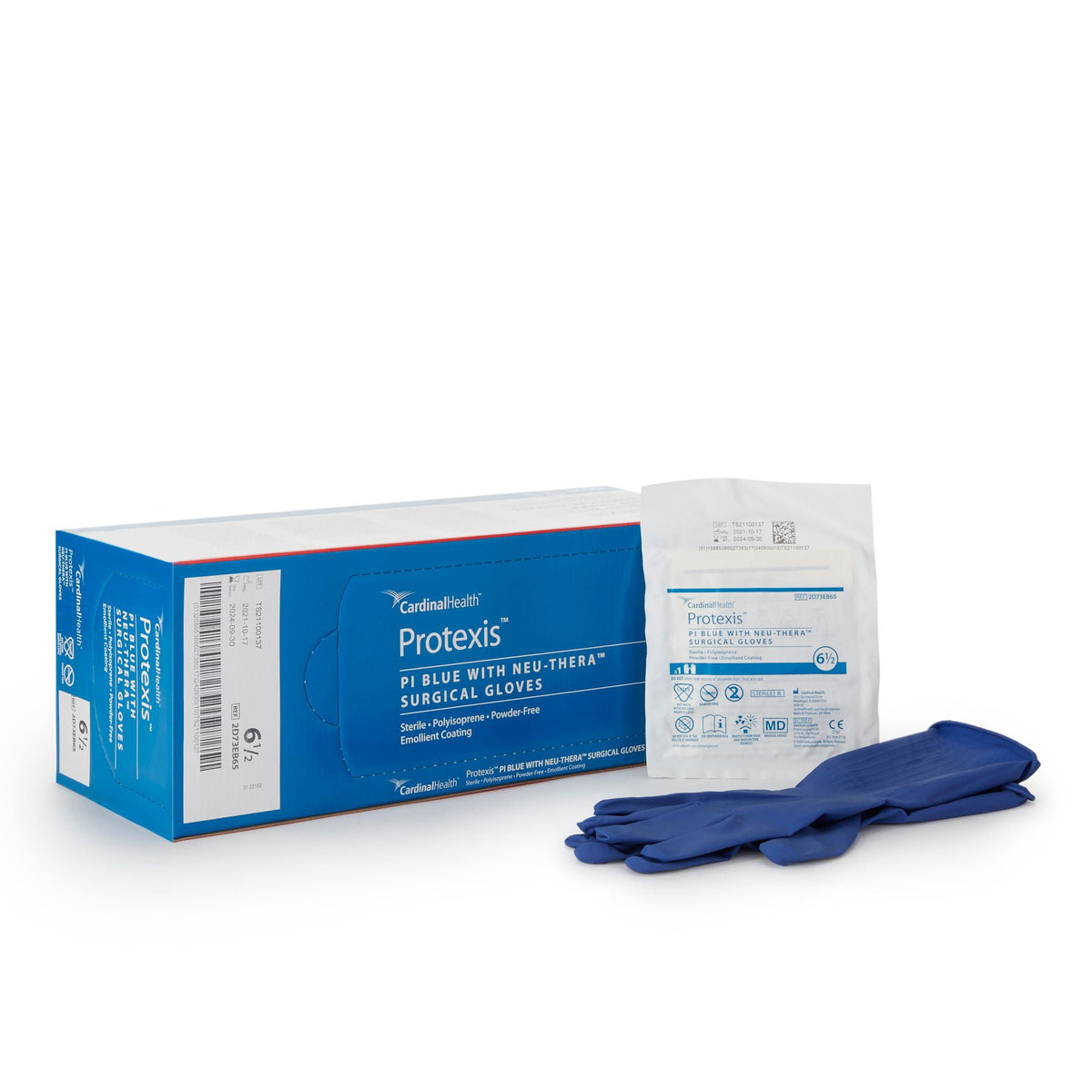 Protexis™ Blue with Neu-Thera® Polyisoprene Surgical Glove, Size 6.5, Blue, CS/200