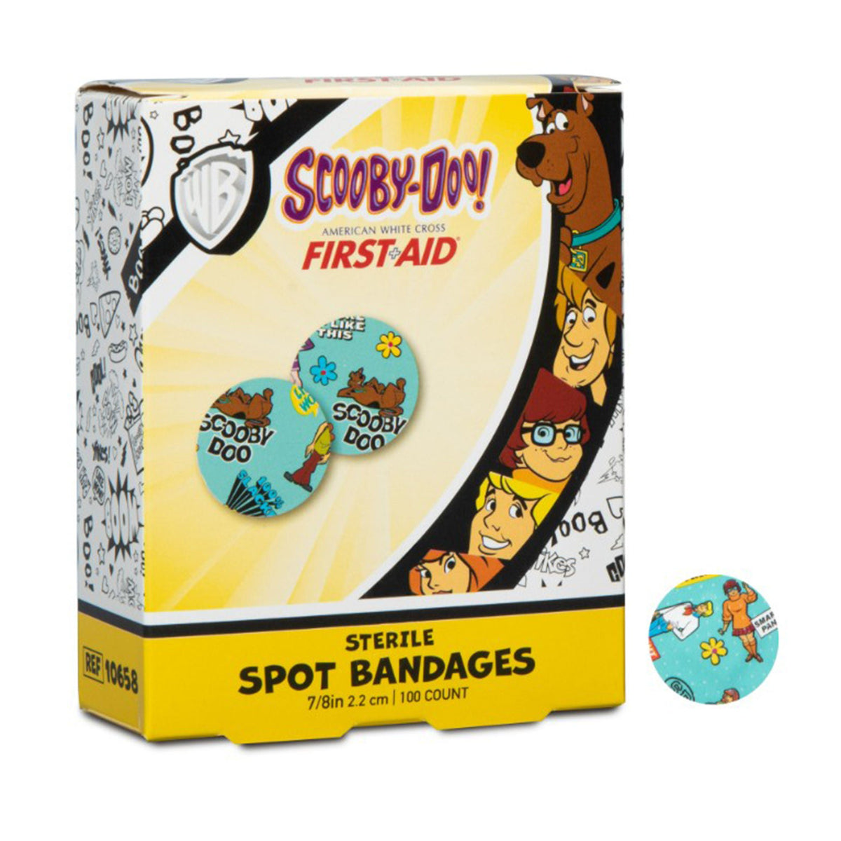American® White Cross Stat Strip® Scooby-Doo Adhesive Spot Bandage, 7/8-Inch, BX/100