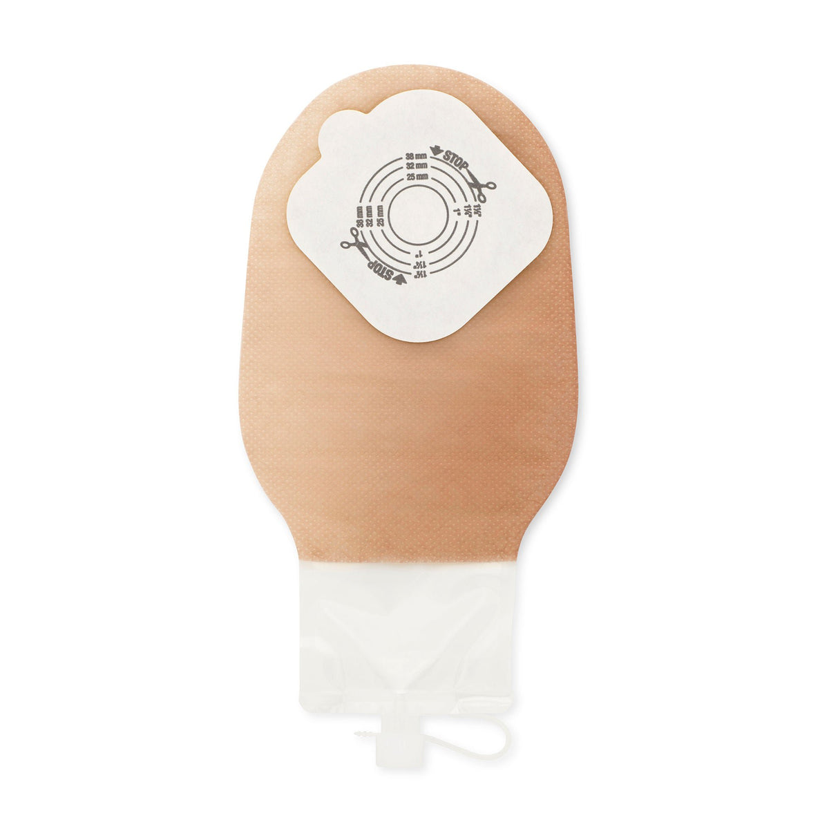 Pouchkins™ One-Piece Transparent Urostomy Pouch, Cut to fit up to 38 mm