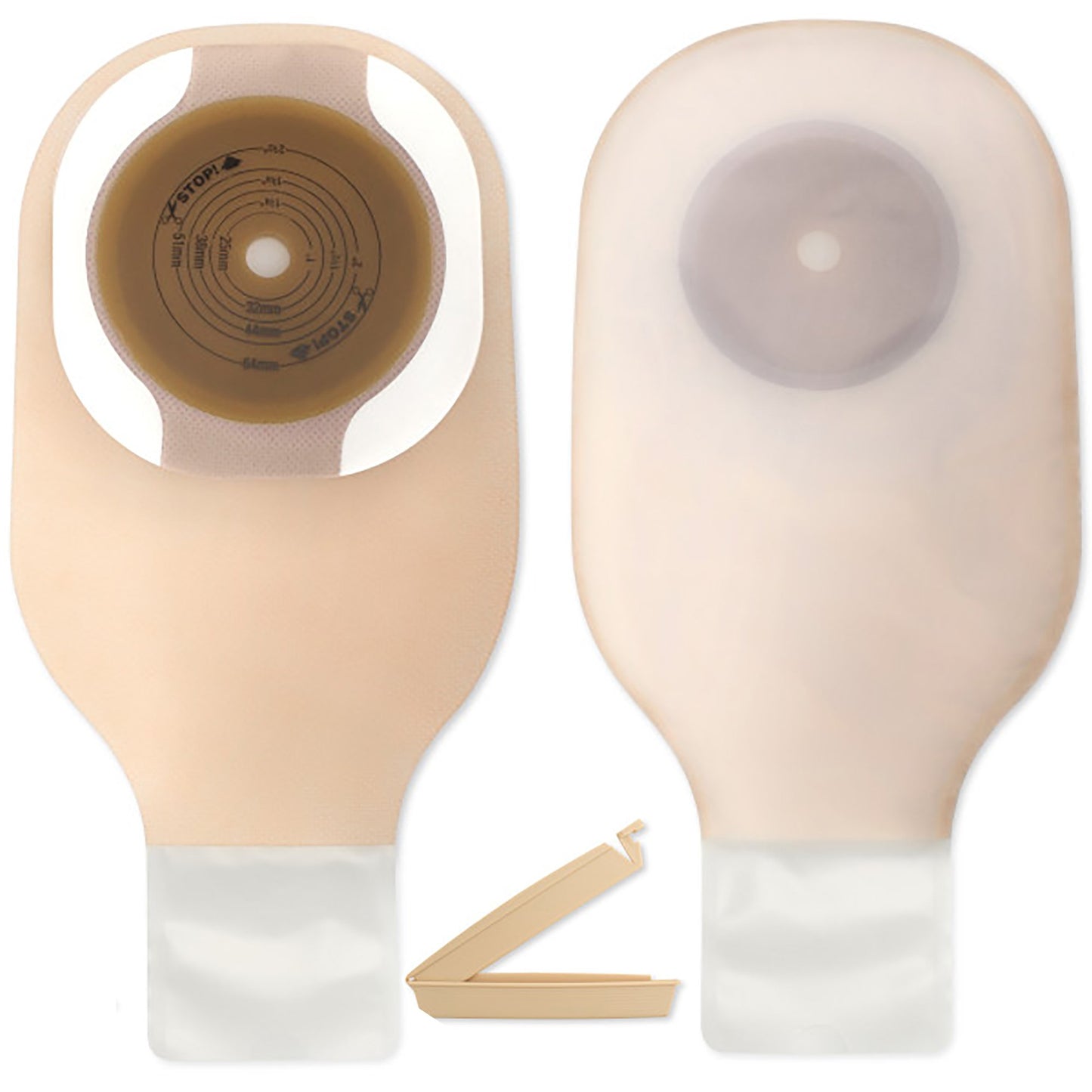POUCH DRAIN 1PC CUT/FIT 2.5"