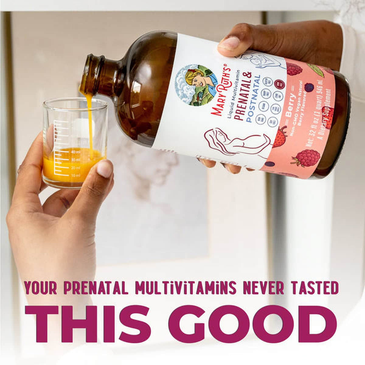 Mary Ruth's® Prenatal & Postnatal Liquid Multivitamin Liquid, Berry Flavor