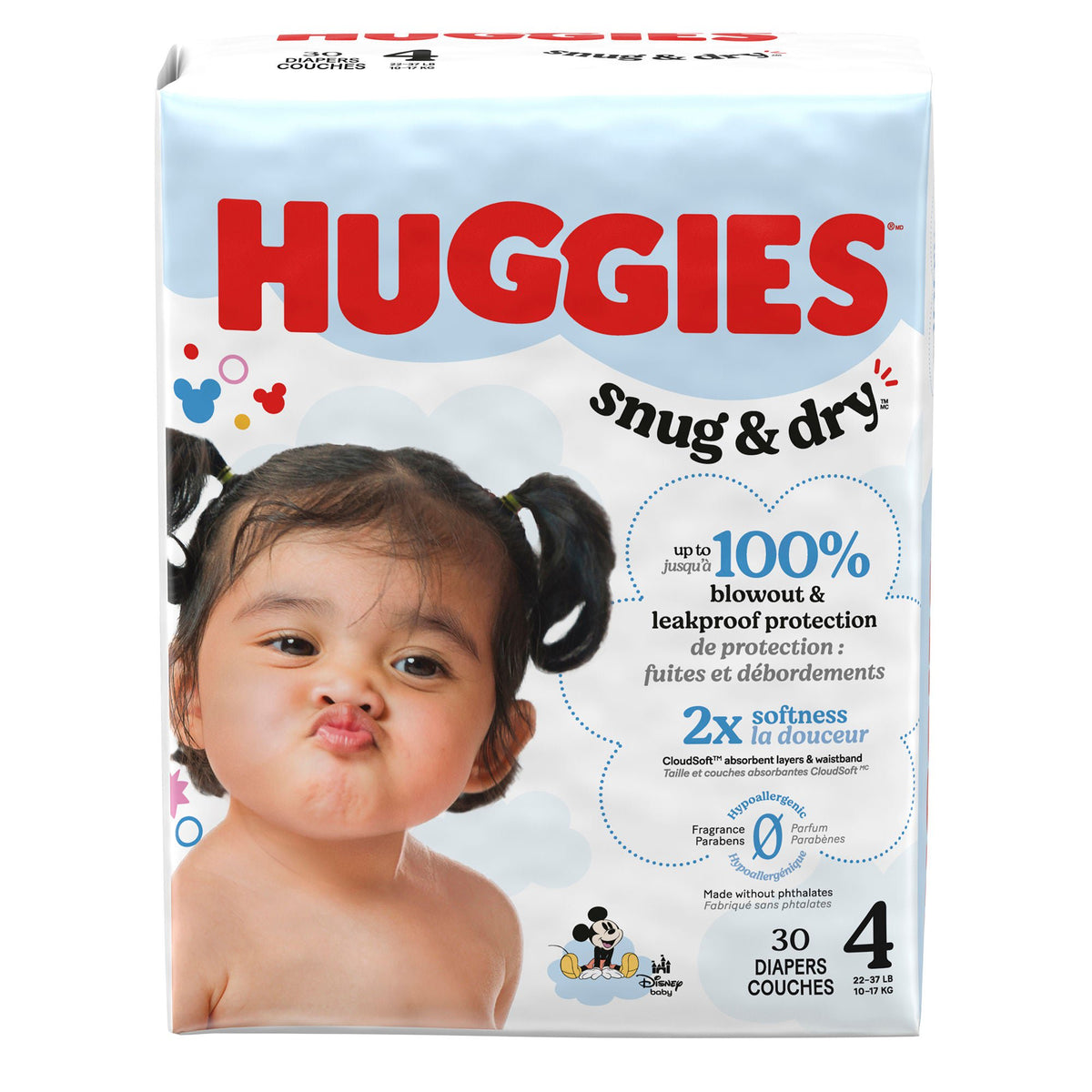 Huggies® Snug & Dry™ Diapers, Size 4, PK/30