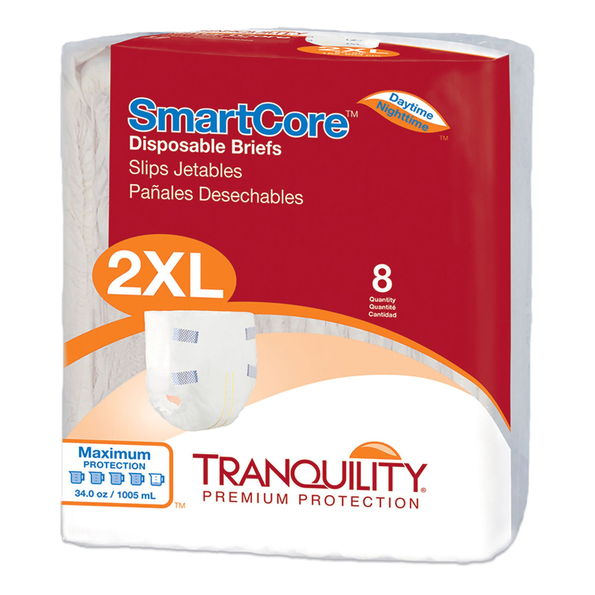 Tranquility SmartCore™ Maximum Protection Incontinence Brief, Extra Extra Large, PK/8