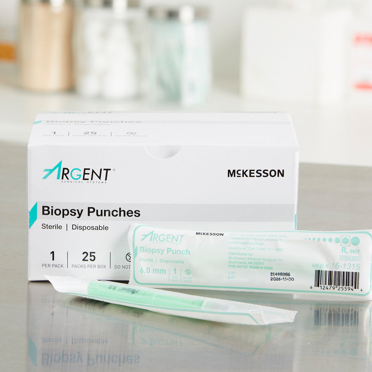 McKesson Argent™ Disposable Biopsy Punches, 6.0 mm