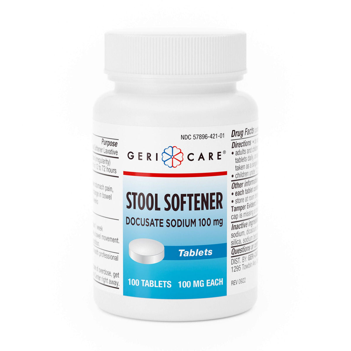 DOCUSATE SODIUM, TAB 100MG (12BT/CS), BT/1