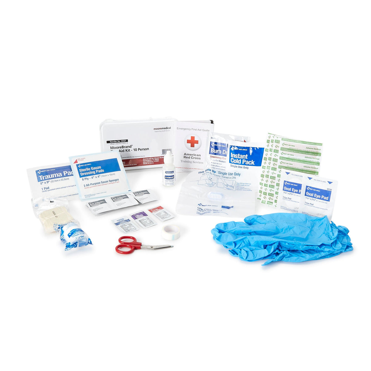 MooreBrand 10 Person First Aid Kit, CS/12