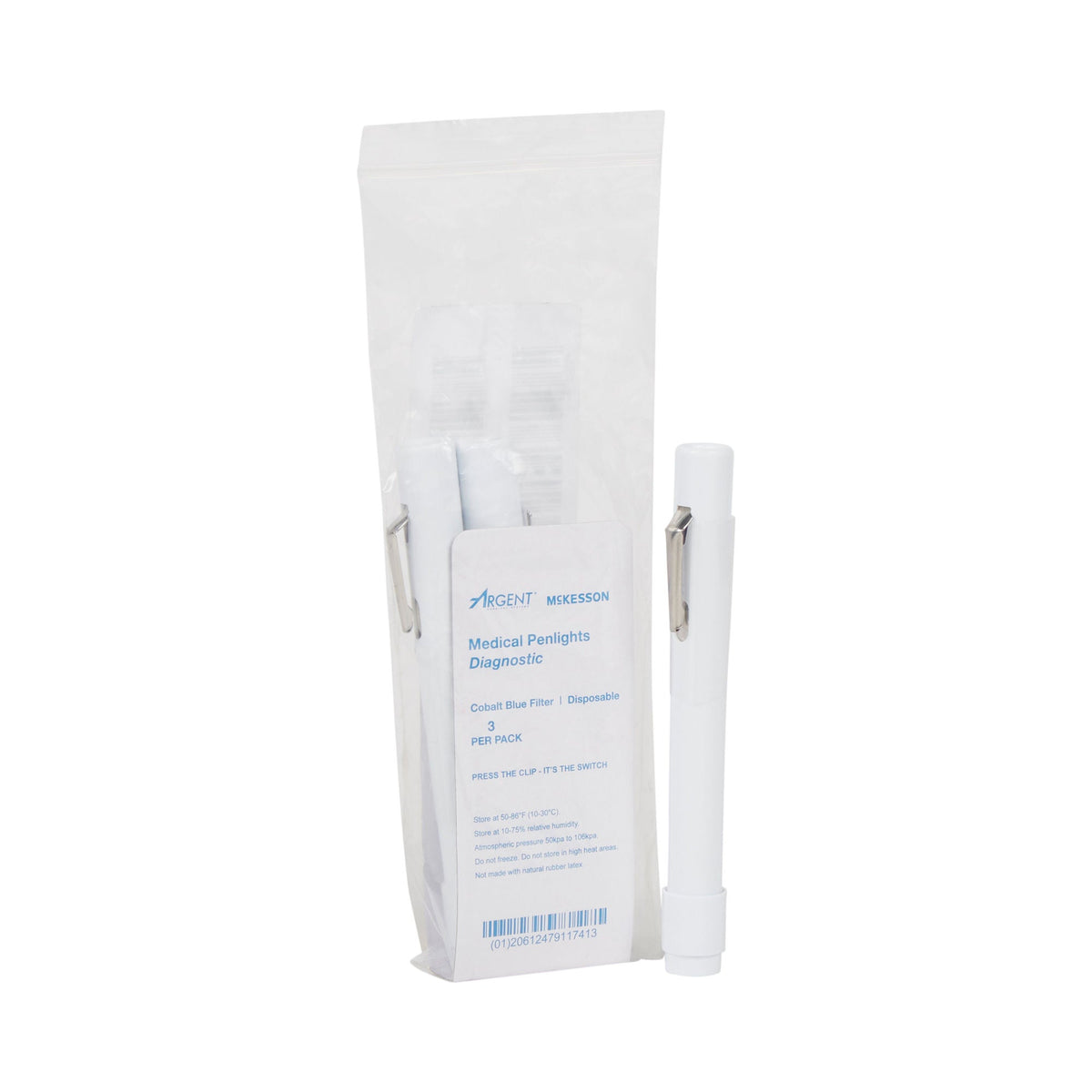 McKesson Penlight, White Light with Cobalt Filters, 4-1/2 Inch Length, PK/3