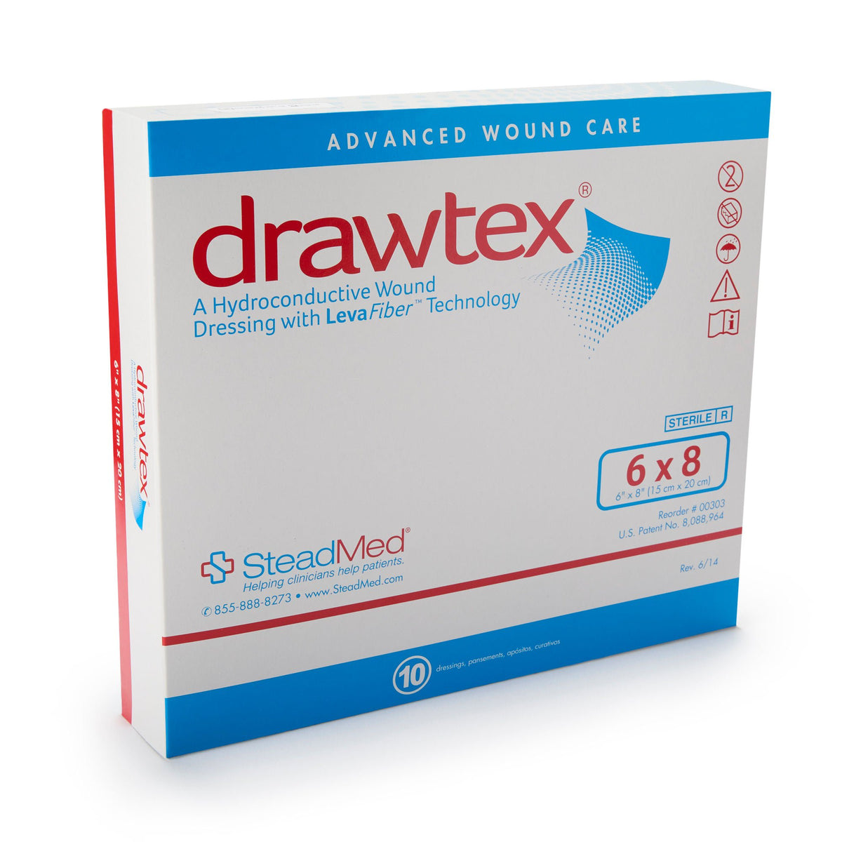 Drawtex® nonadherent Dressing, 6 x 8 Inch, EA/1