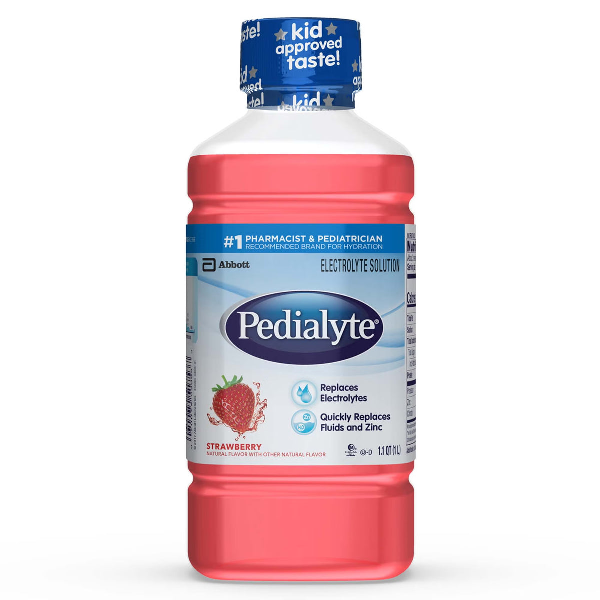 Pedialyte® Strawberry Electrolyte Solution, 1 Liter, EA/1