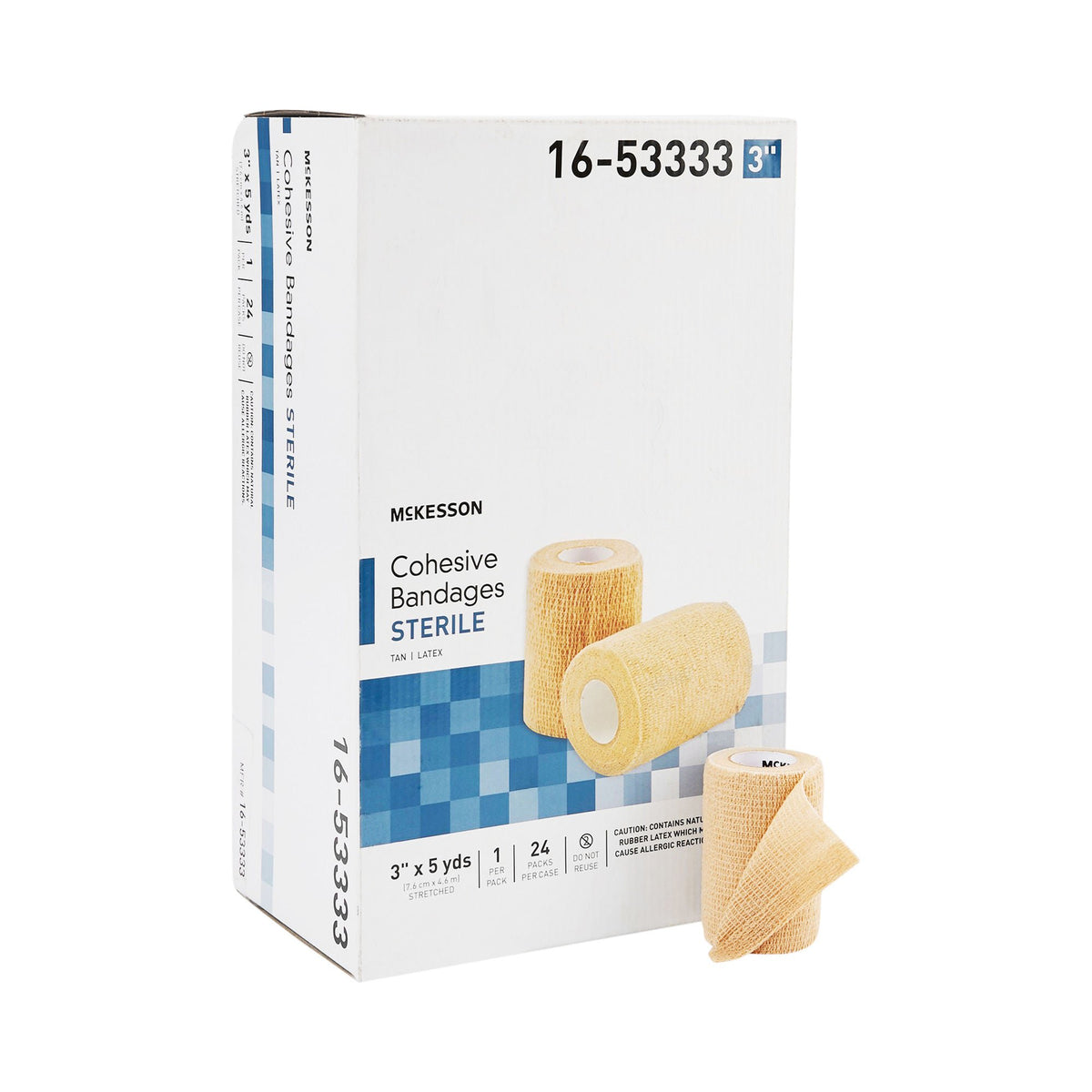 McKesson Self-adherent Closure Cohesive Bandage, 3 Inch x 5 Yard, CS/24
