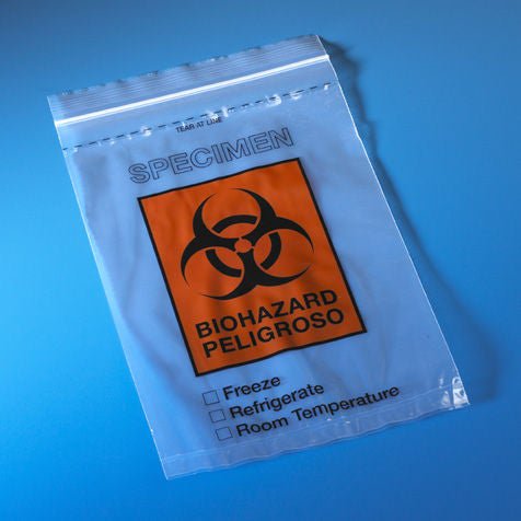 Globe Scientific Specimen Transport Bag, Document Pouch, Zip Closure, 6 x 9 Inch, CS/1000
