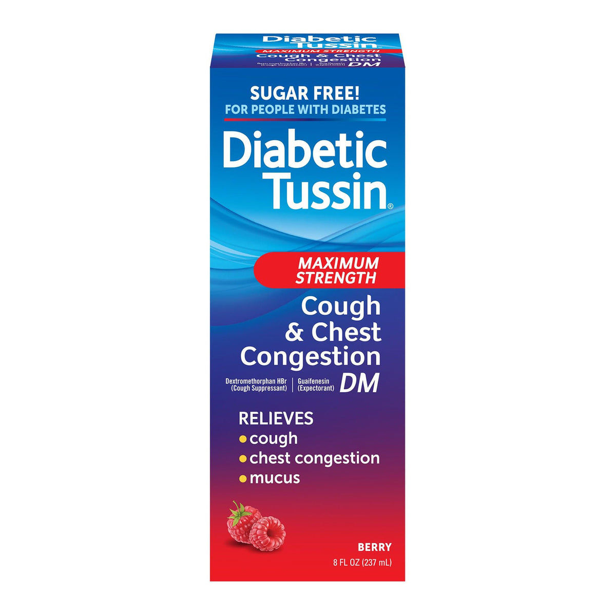 Diabetic Tussin® Max Strength Cough & Chest Congestion Liquid Berry Sugar Free, EA/1