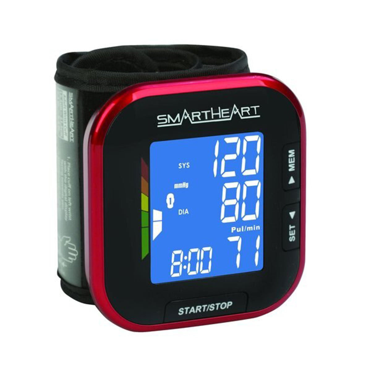 SmartHeart Automatic Wrist Blood Pressure Monitor with Attached Adult Wrist Cuff, EA/1