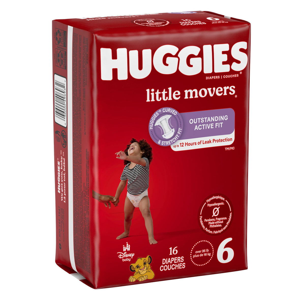 Huggies® Little Movers® Diaper, Size 6, PK/16