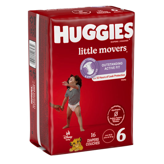 Huggies® Little Movers® Diaper, Size 6, PK/16