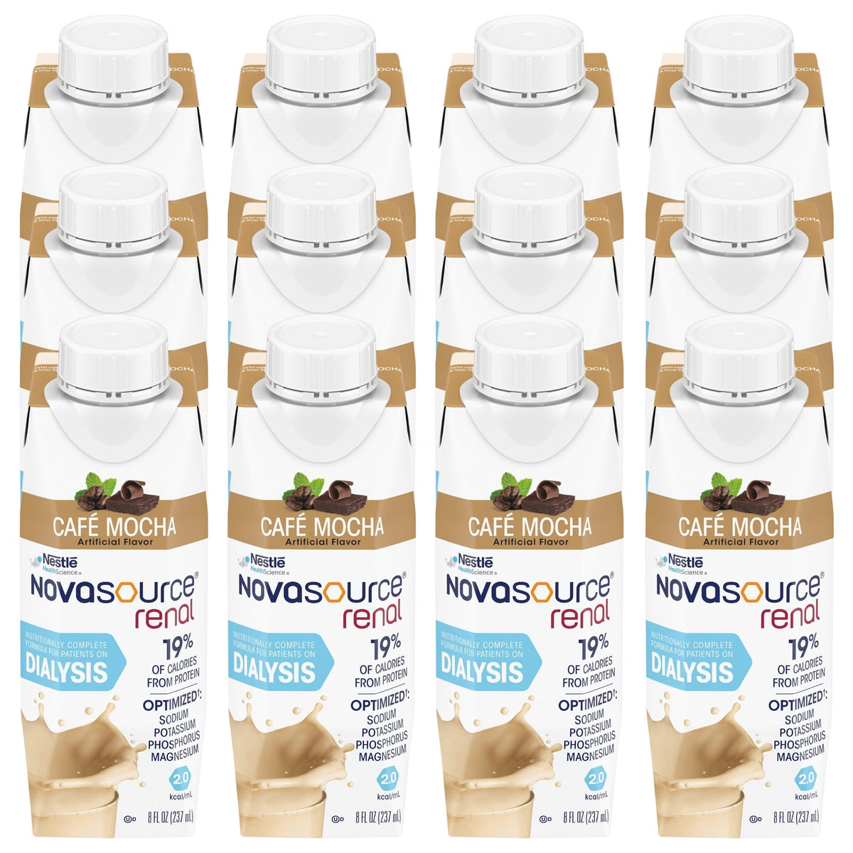 Novasource® Renal Café Mocha Formula for Patients on Dialysis, 8-ounce Carton