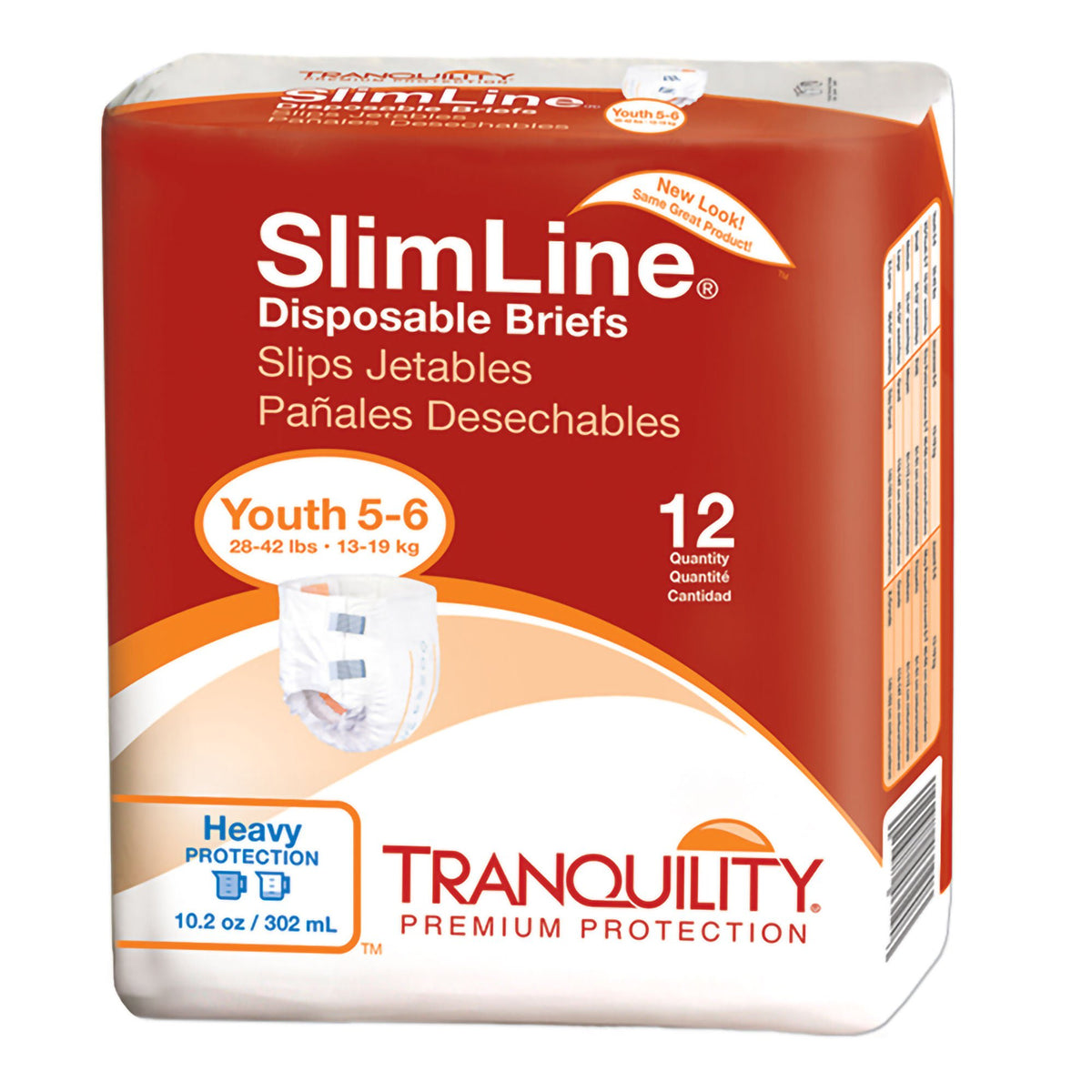Tranquility® SlimLine® Incontinence Brief, Junior, BG/12