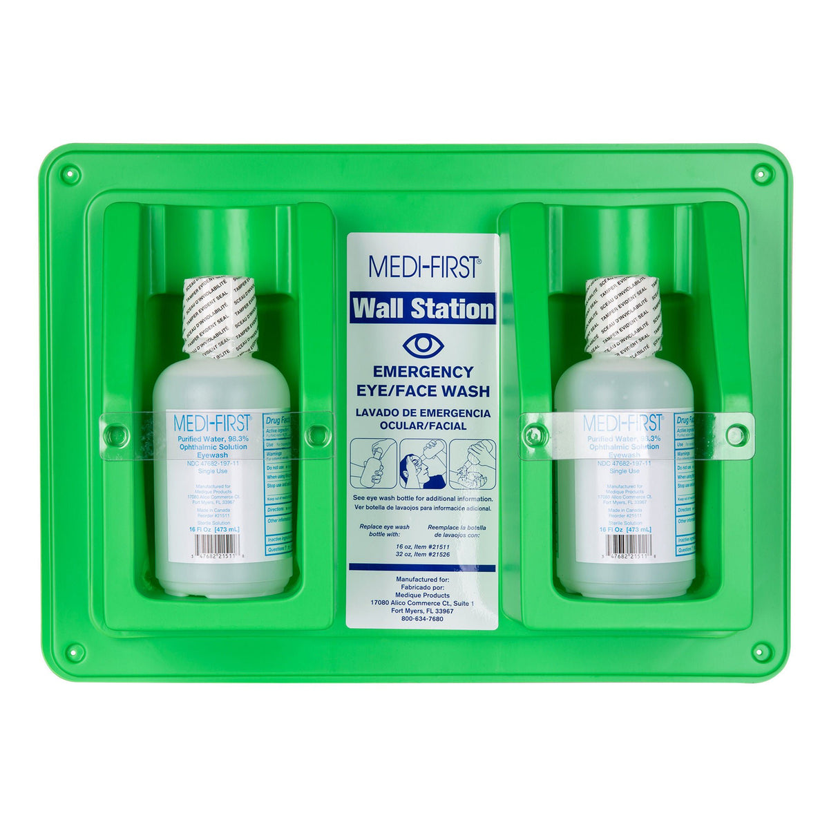 Medi-First® Eye/Face Wash, 16-ounce squeeze bottle, EA/1